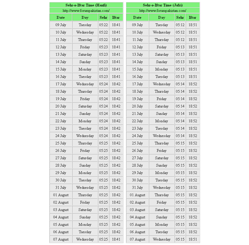 ramadan calendar nairobi