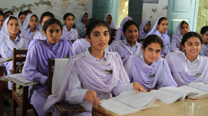 School Girls in Class Room