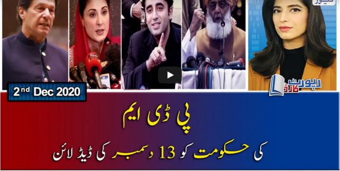 Report Card 2nd December 2020 Today by Geo News