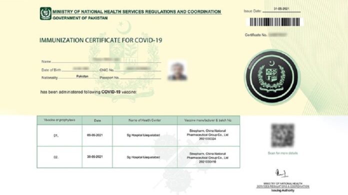 COVID-19 Vaccination Certificate