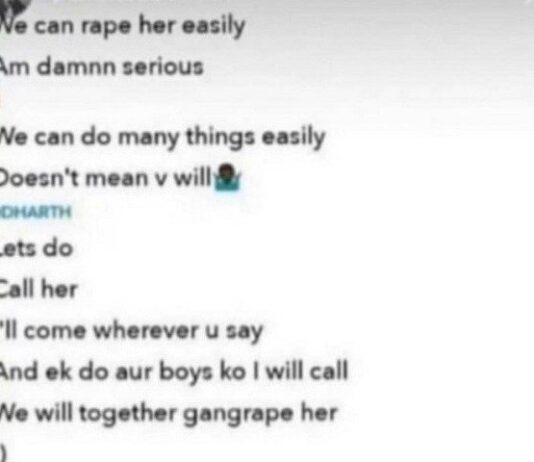 Screenshots of shocking Delhi student rape chat group go viral bois locker room chat screenshot
