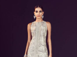Latest Ready to Wear Collection 2020 by Faraz Manan Model wearing Faraz Manan Dress