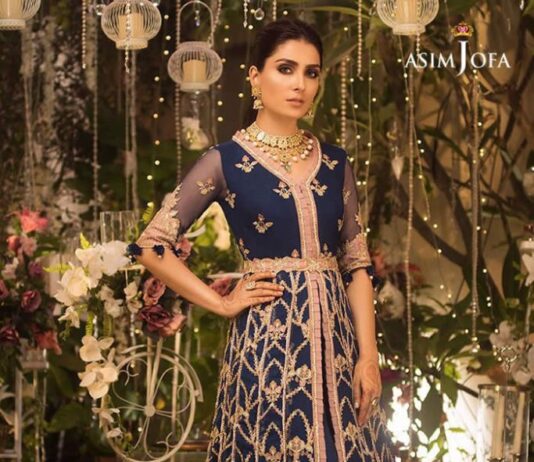 Naubahar Chiffon Collection by Asim Jofa Aeyza Khan wearing Asim Jofa Dress