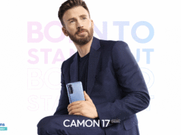 American Actor Becomes Tecno Camon 17 Brand Ambassador Chris Evans