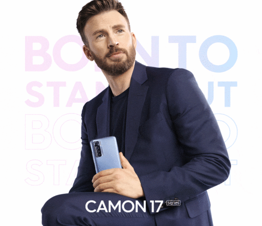 American Actor Becomes Tecno Camon 17 Brand Ambassador Chris Evans