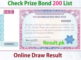 200 Rs Prize Bond Draw No 89 15 March 2022 Lahore Winner List 200 Prize Bond