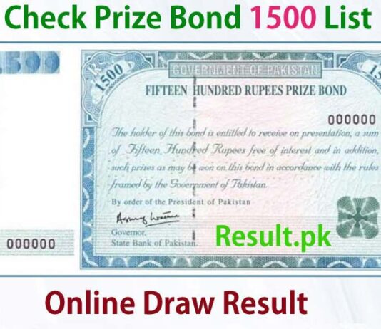 1500 Rs Prize Bond Draw No 90 16 May 2022 Rawalpindi Winner List 1500 Rs Prize Bond