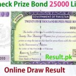 25000 Rs Premium Prize Bond Draw 10 Result 2023 Faisalabad 25000 Rs Prize Bond