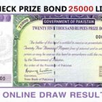 Rs 25000 Premium Prize Bond List 2023 Rawalpindi Result 25000 Rs Prize Bond