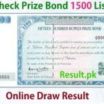 Draw 97 Rs 1500 Prize Bond List Lahore Result 2024 1500 Rs Prize Bond