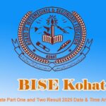 BISE Kohat Intermediate Result 2025 to be Announced on 30th August Bise Kohat Result 2025